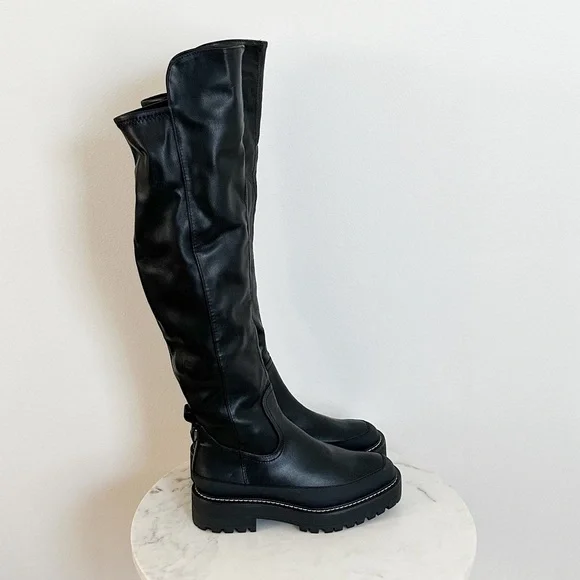 NEW Sam Edelman Lerue Lug Sole Faux Leather High Shaft Boot Size 8 - Picture 11 of 12
